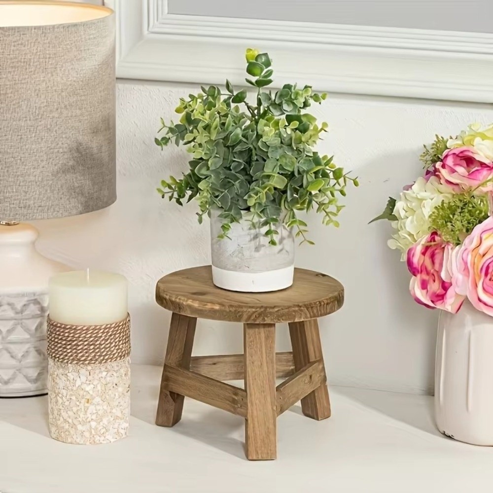 Bonsai Garden Display Stands - Mini Wooden Stool Flower Display Stand