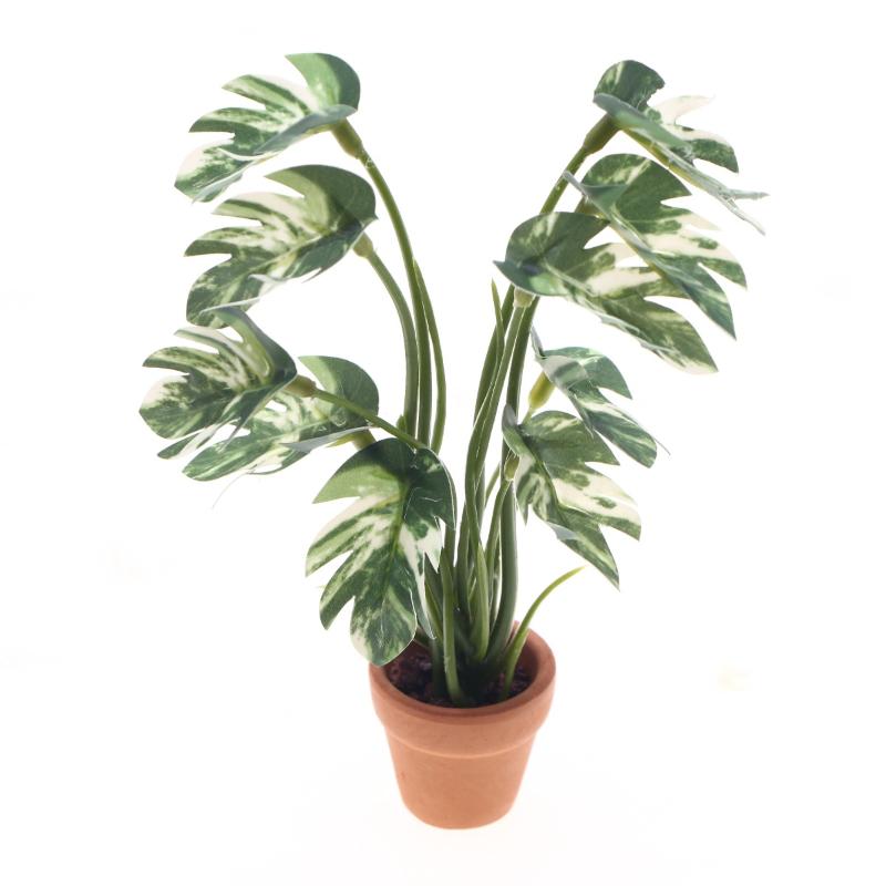 Bonsai Gardener - New.1PC 1/12 Dollhouse Simulation Monstera Green