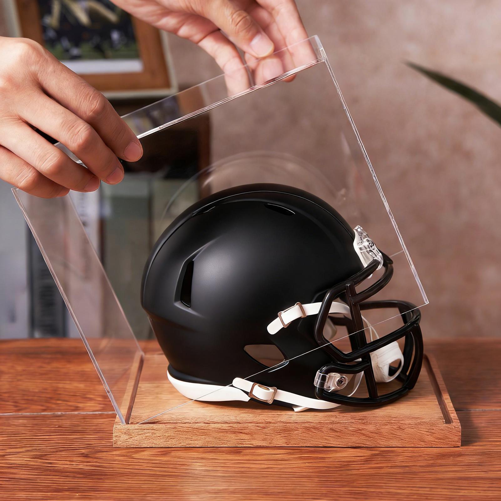 Football Helmet Display Case C - Display Stand Wood review and price