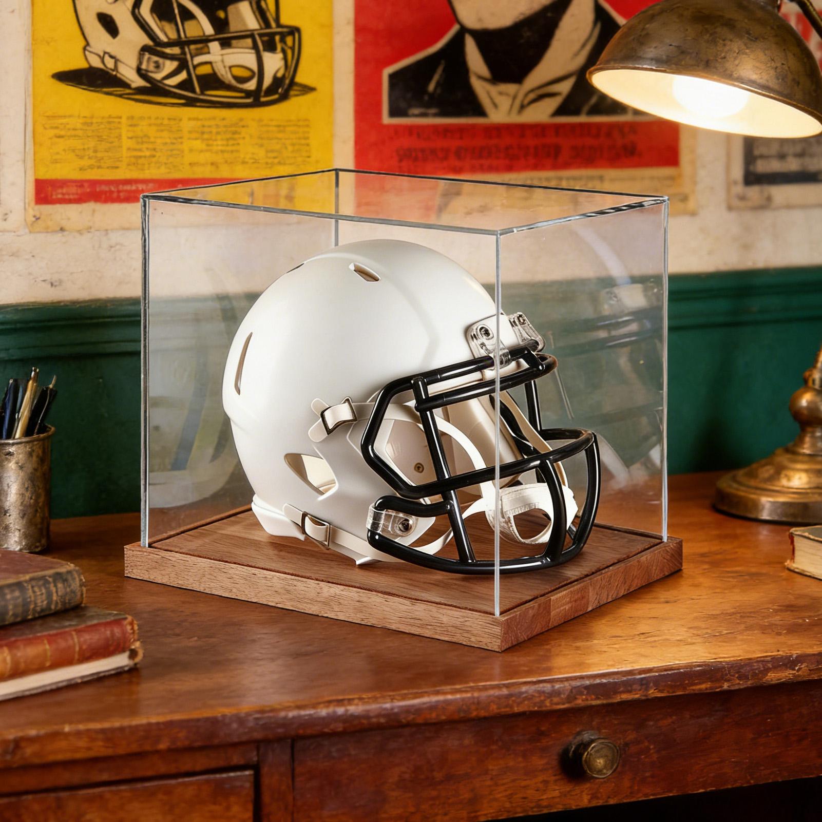 Football Helmet Display Case C - Display Stand Wood review and price