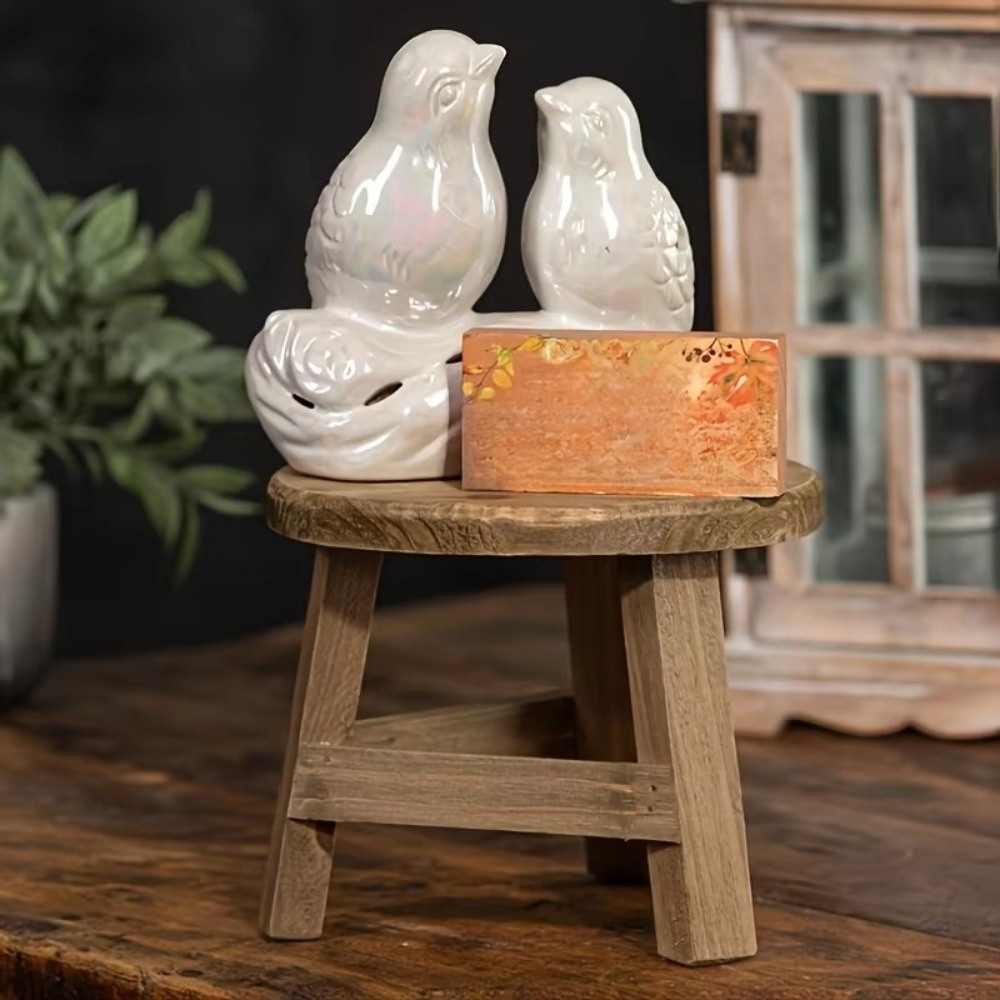 Mini Wooden Stool Flower Displ - Bonsai Garden Display Stands review and price