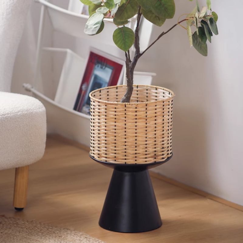 Rattan Weave Flower Pot Modern - Bonsai Garden Display Stands review and price