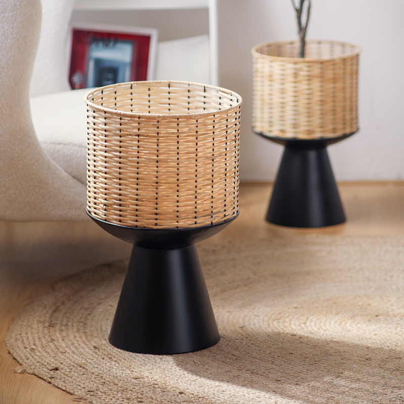 Rattan Weave Flower Pot Modern - Bonsai Garden Display Stands review and price