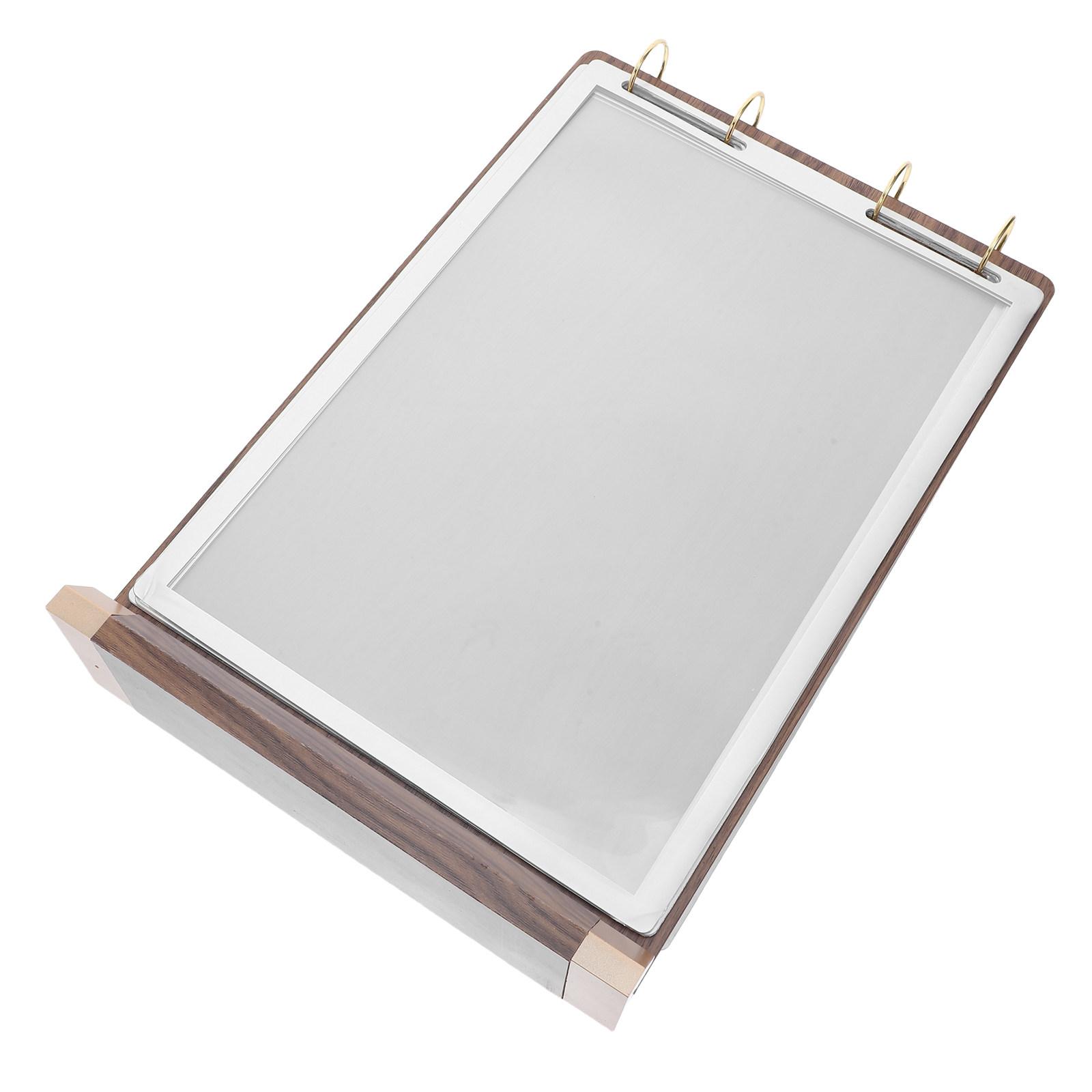 6 Pages A4 Walnut Wood Menu Ho - Display Stand Wood review and price