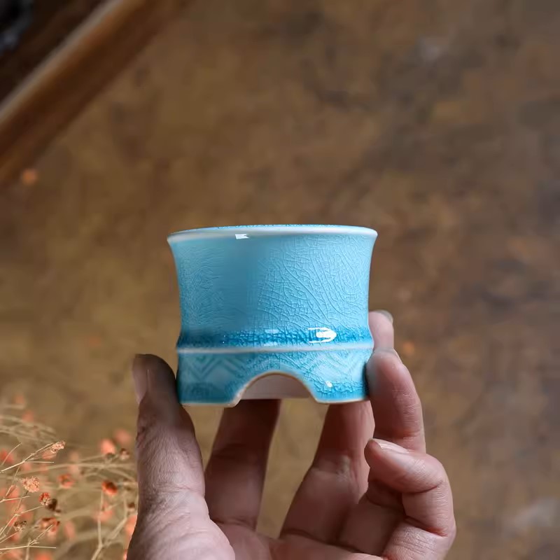 Porcelain Blue Glazed Bonsai P - Bonsai Garden Design review and price