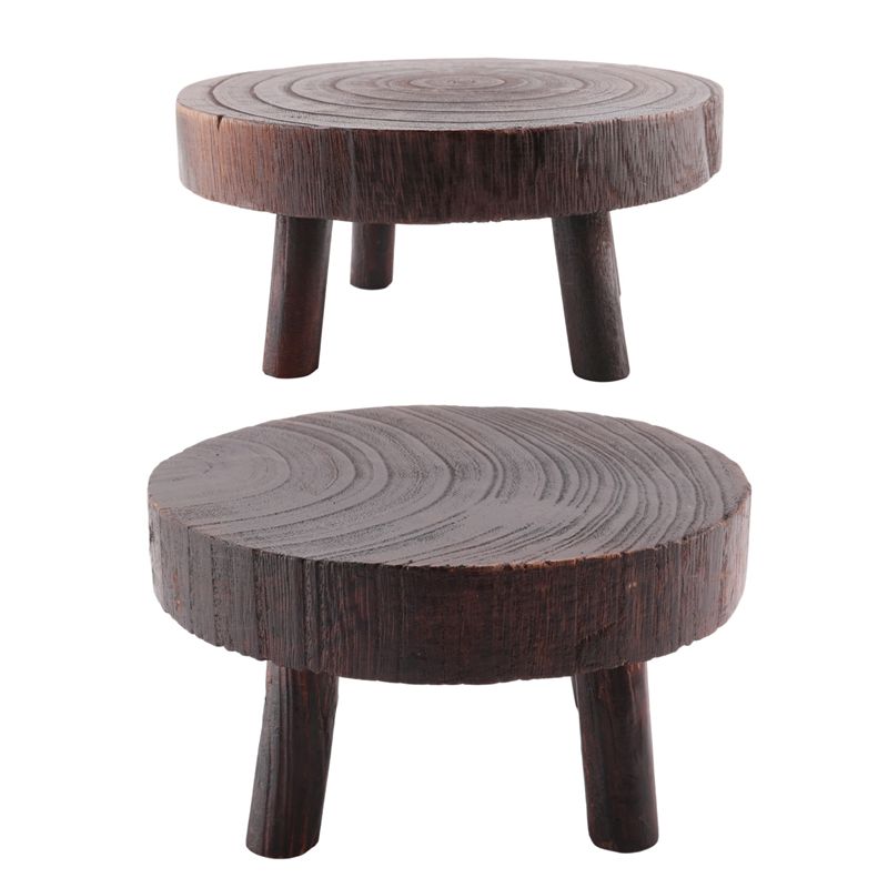 ABHU 2Pcs Mini Wooden Stool Fl - Bonsai Garden Display Stands review and price