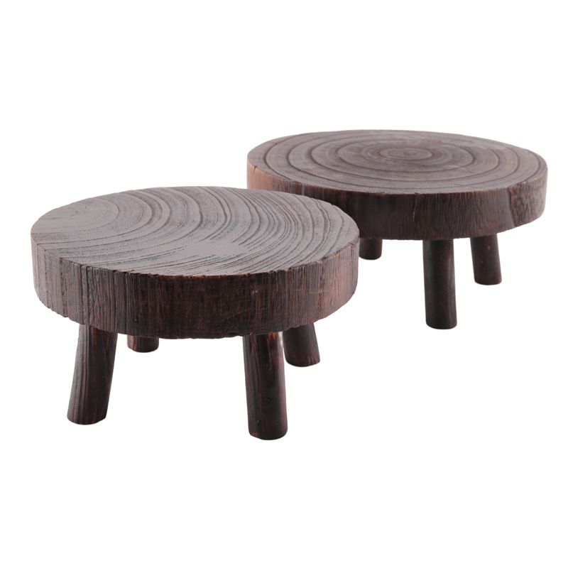 ABHU 2Pcs Mini Wooden Stool Fl - Bonsai Garden Display Stands review and price