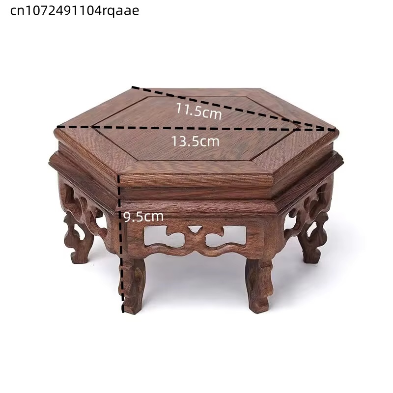 Wooden Hexagonal Plant Stand F - Bonsai Garden Display Stands review and price