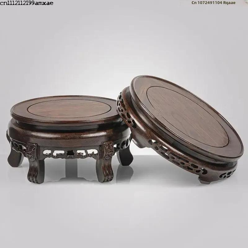 Ebony Wood Round Table Crafts  - Bonsai Garden Display Stands review and price