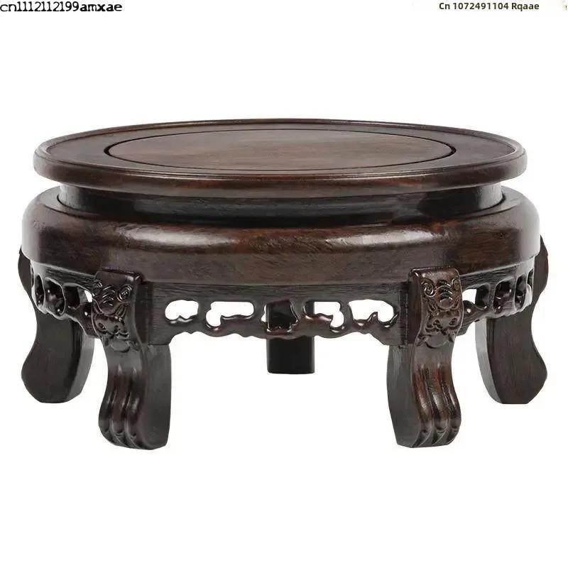 Ebony Wood Round Table Crafts  - Bonsai Garden Display Stands review and price